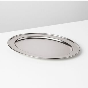 Bandeja Plato Oval Para Servicio 35cm Acero Inox Cuiner