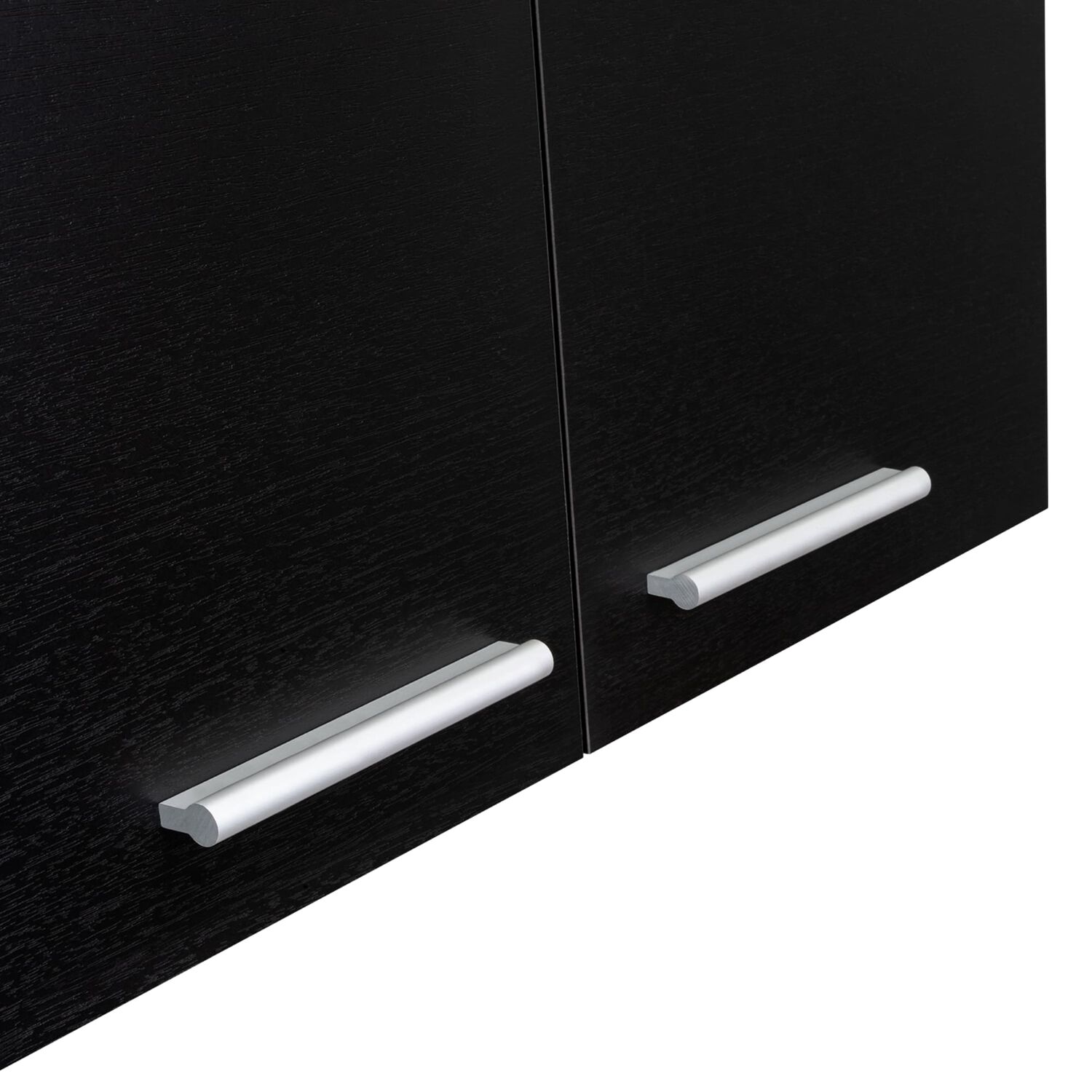 Mueble Superior De Cocina 6 Puertas 150x60x31,5 Cm Negro Y Blanco image number 7.0