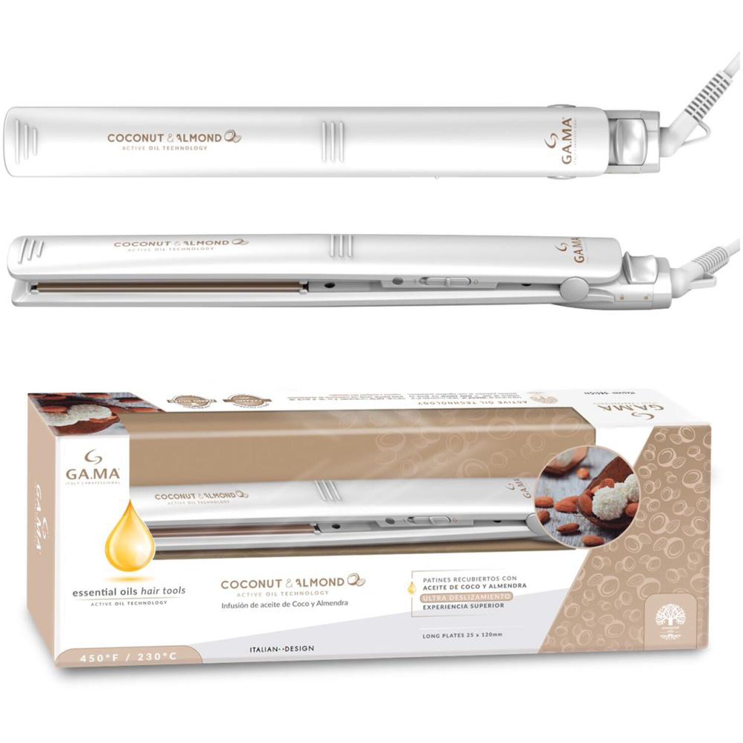 Alisador Gama Elegance Coconut Almond ST image number 1.0