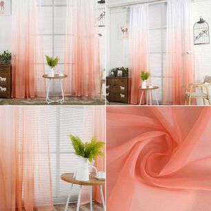 Pack De Visillo Degrade 140x220 Cm Salmon