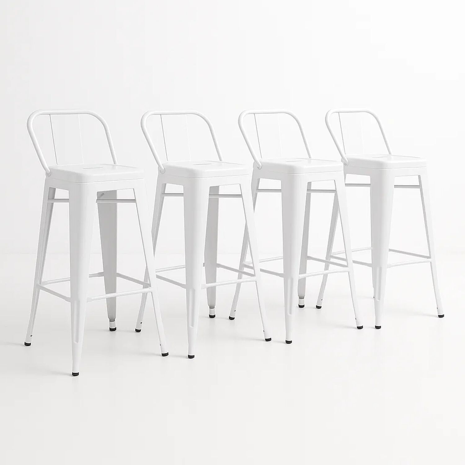 Pack De 4 Taburetes Tolix De Acero - Blancos image number 0.0