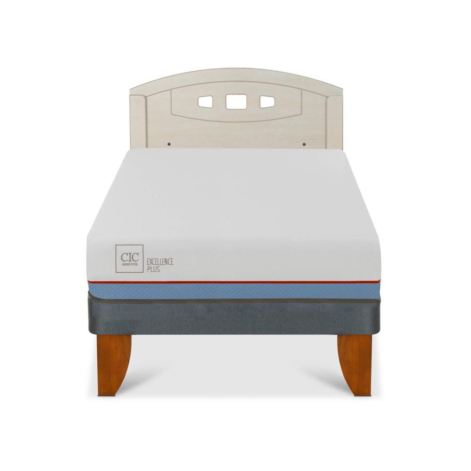 Cama Europea Cic Excellence Plus / 1.5 Plazas / Base Normal + Respaldo image number 0.0