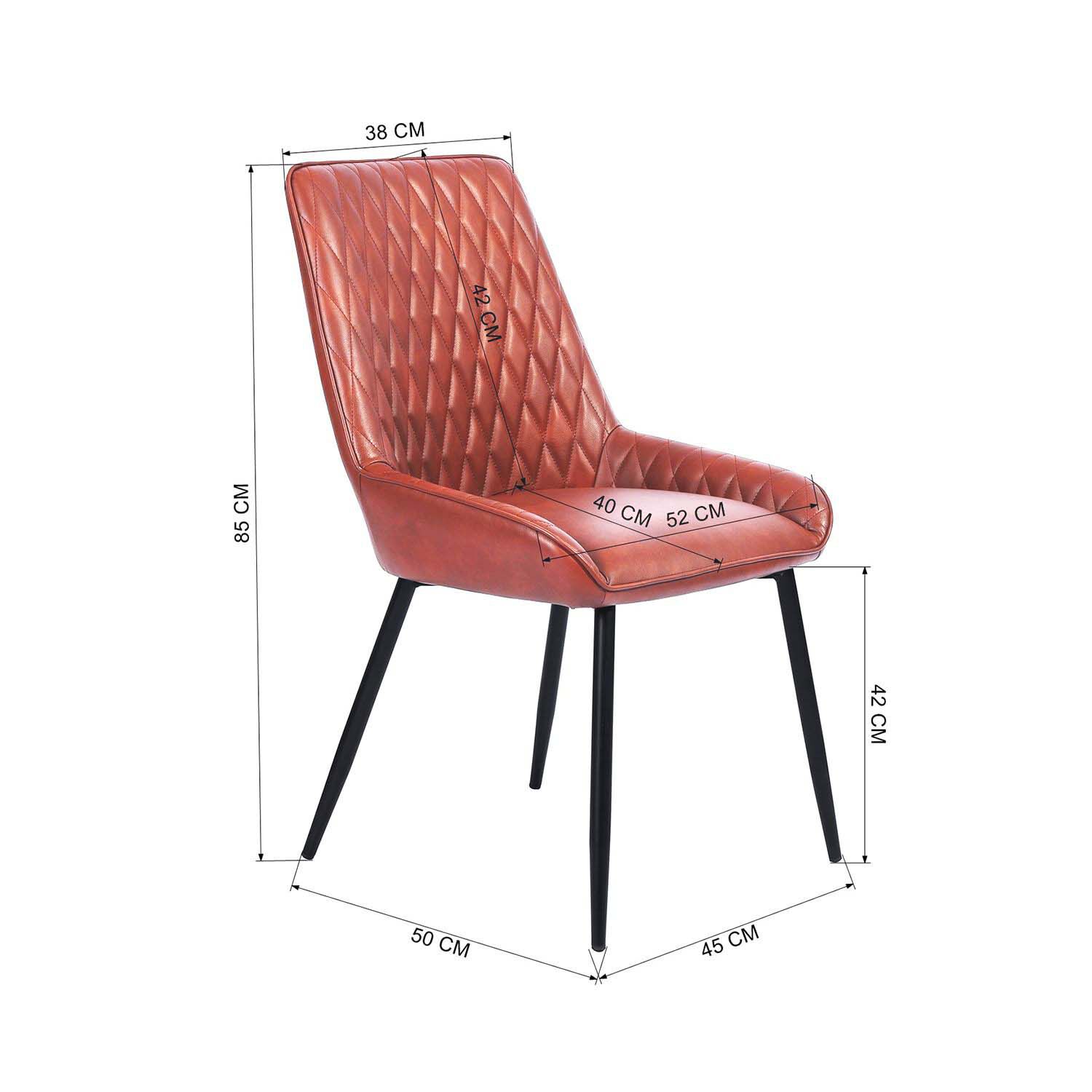 Pack 2 Sillas De Comedor Breton Terracota image number 2.0