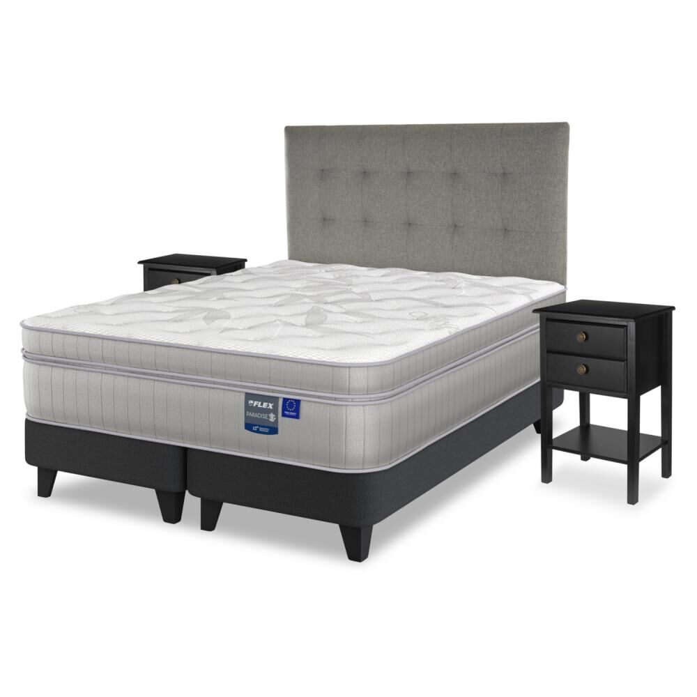 Cama Europea Flex Paradise / King / Base Dividida + Set De Maderas image number 0.0