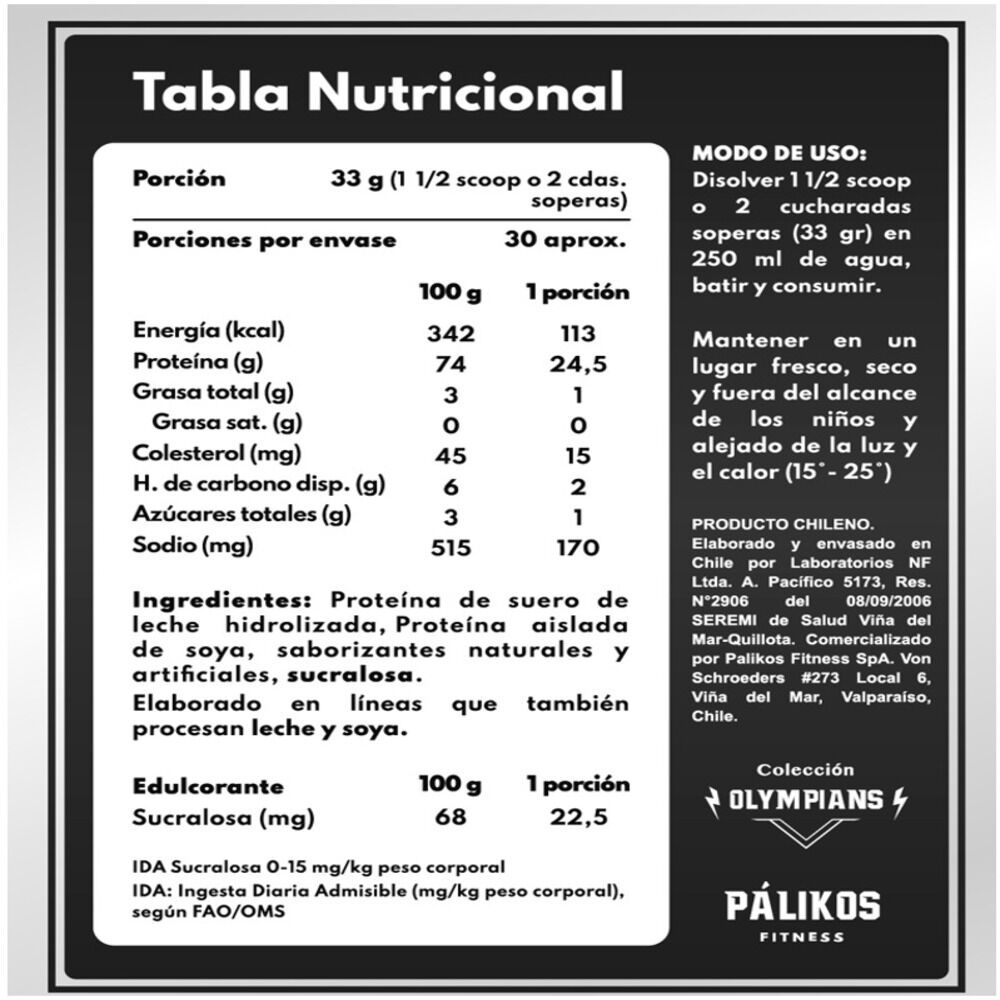 Proteina Zeus Complex 1kg (sabor Cappuccino) / 30 Servicios / Calidad Garantizada (ver Foto) image number 2.0