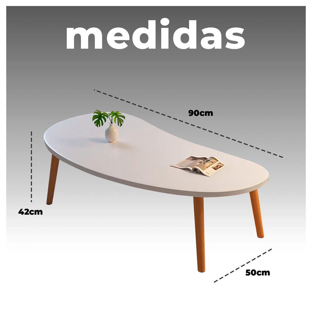 Mesa De Centro Minimalista De Madera Diseño Nórdico Y Elegante image number 5.0