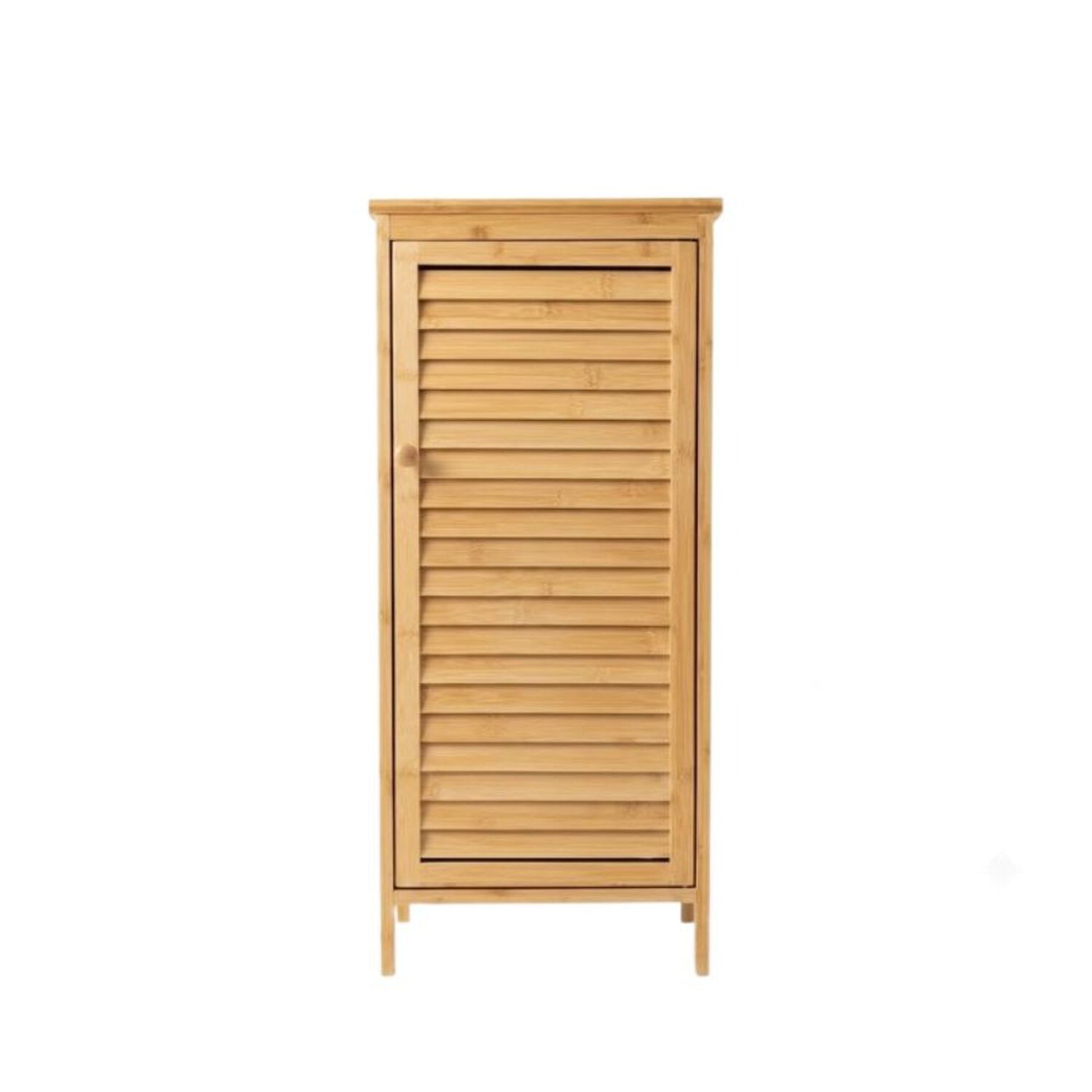 Armario Ba&ntilde;o Bamb&uacute; Organizador De Suelo Con Puerta Madera image number 0.0