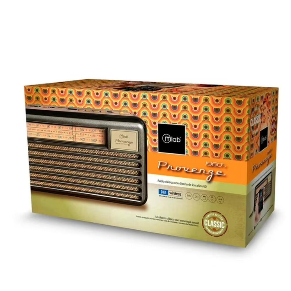 Radio Parlante Bluetooth Aux Usb Fm Am Sw Vintage Provenze image number 4.0