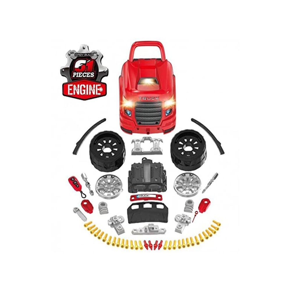 Juguete Auto Camion Para Reparar Con Luces Sonidos Y Accesorios Rojo image number 3.0