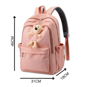 Mochila Escolar Juvenil 46cm Niñas Estilo Kawaii Cute Teddy