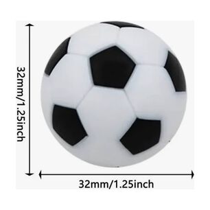 Set 18 Pelotas Taca Taca 32mm Negro / Blanco