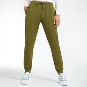 Pantalón De Buzo Con Puño Tiro Medio Relax Mujer Freedom