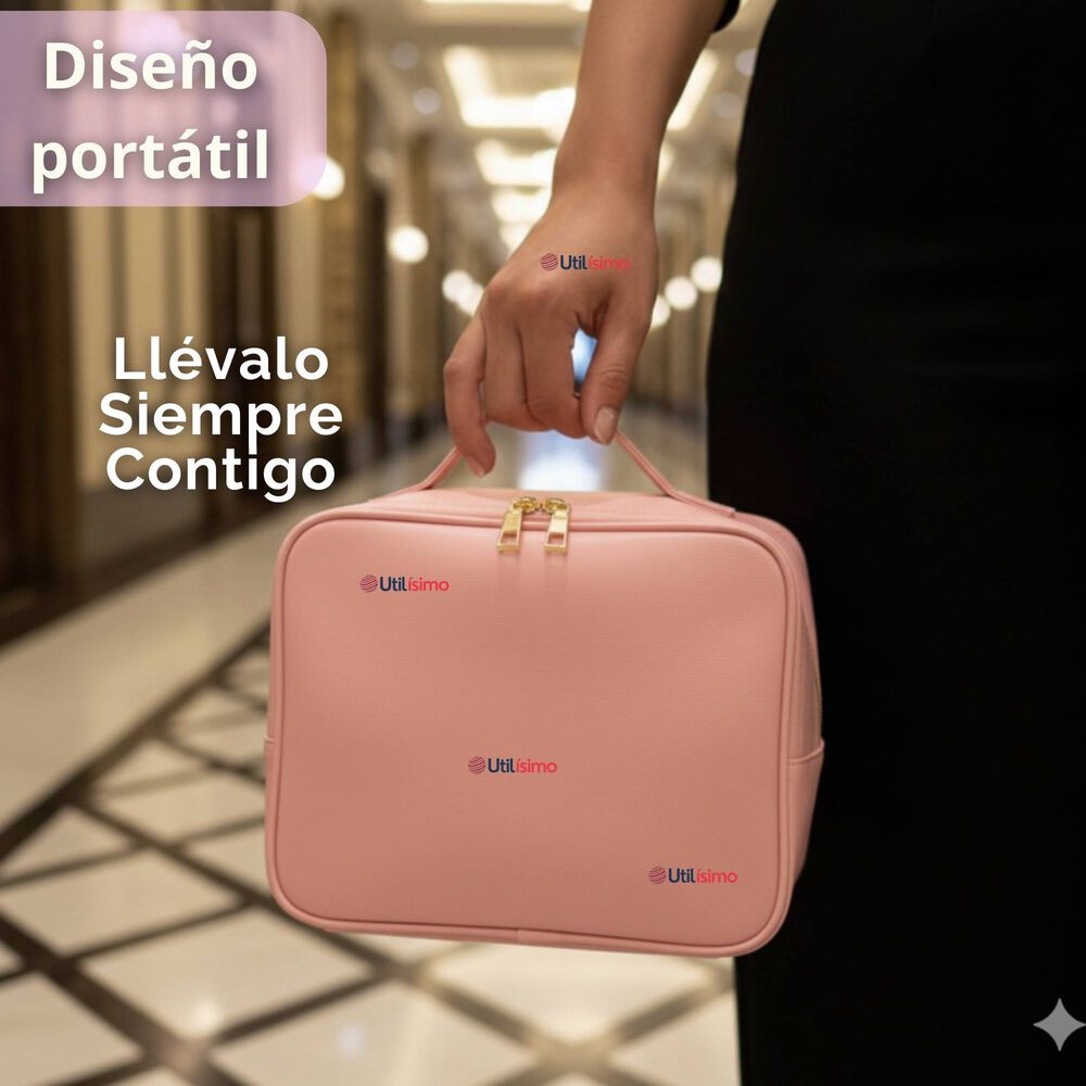 Malet&iacute;n De Maquillaje Con Luz Led Y Espejo Estuche De Maquillaje Organizador image number 5.0