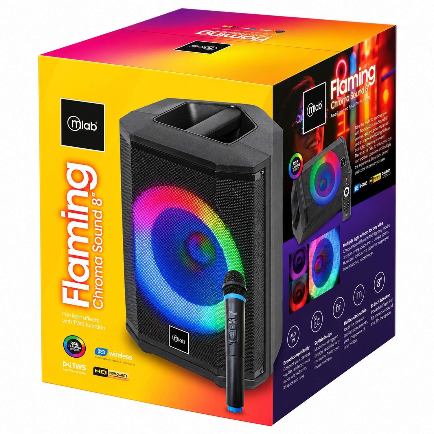 Parlante Microlab Flaming Chroma 40w Rgb Con Micr&oacute;fono image number 10.0