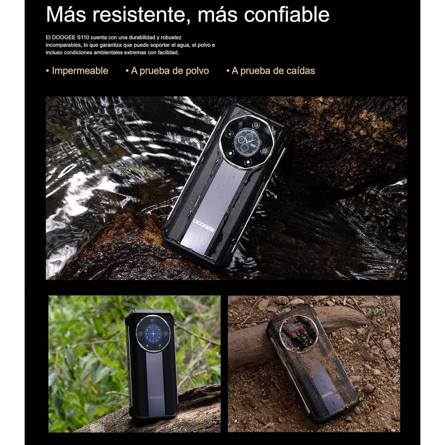 Celular Rugged Doogee S110 Resistente A Golpes, Polvo, Humedad Y Agua / Bater&iacute;a Potente, C&aacute;mara Con Visi&oacute;n Nocturna, Carga R&aacute;pida 66.0w image number 7.0