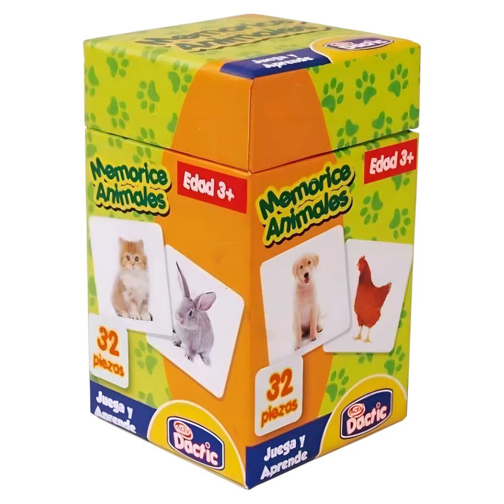 Juego De Mesa Memorice Animales Carton Dactic image number 1.0