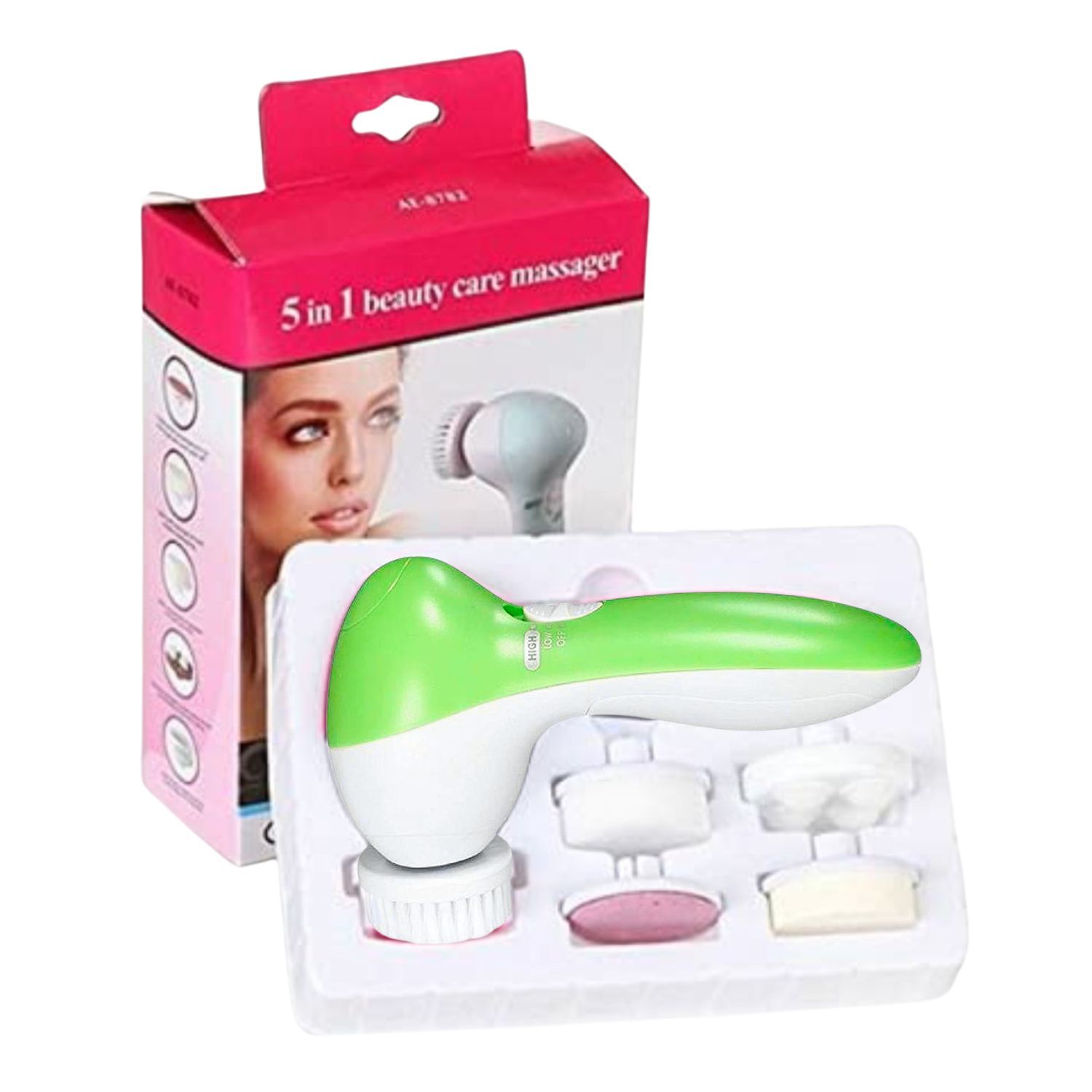 Mini Masajeador Facial Verde 9cm Para Cuidado De Piel image number 3.0