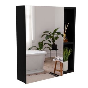 Botiquin Con Espejo 1 Puerta Fm-017n - Negro