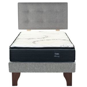 Cama Europea 1.5 Plaza 190 Plus Respaldo Berna