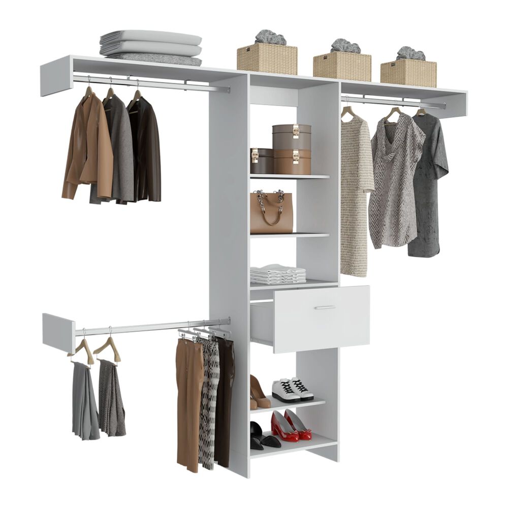 Closet 1 Cajon Multiples Barras Fm-015b Blanco image number 1.0