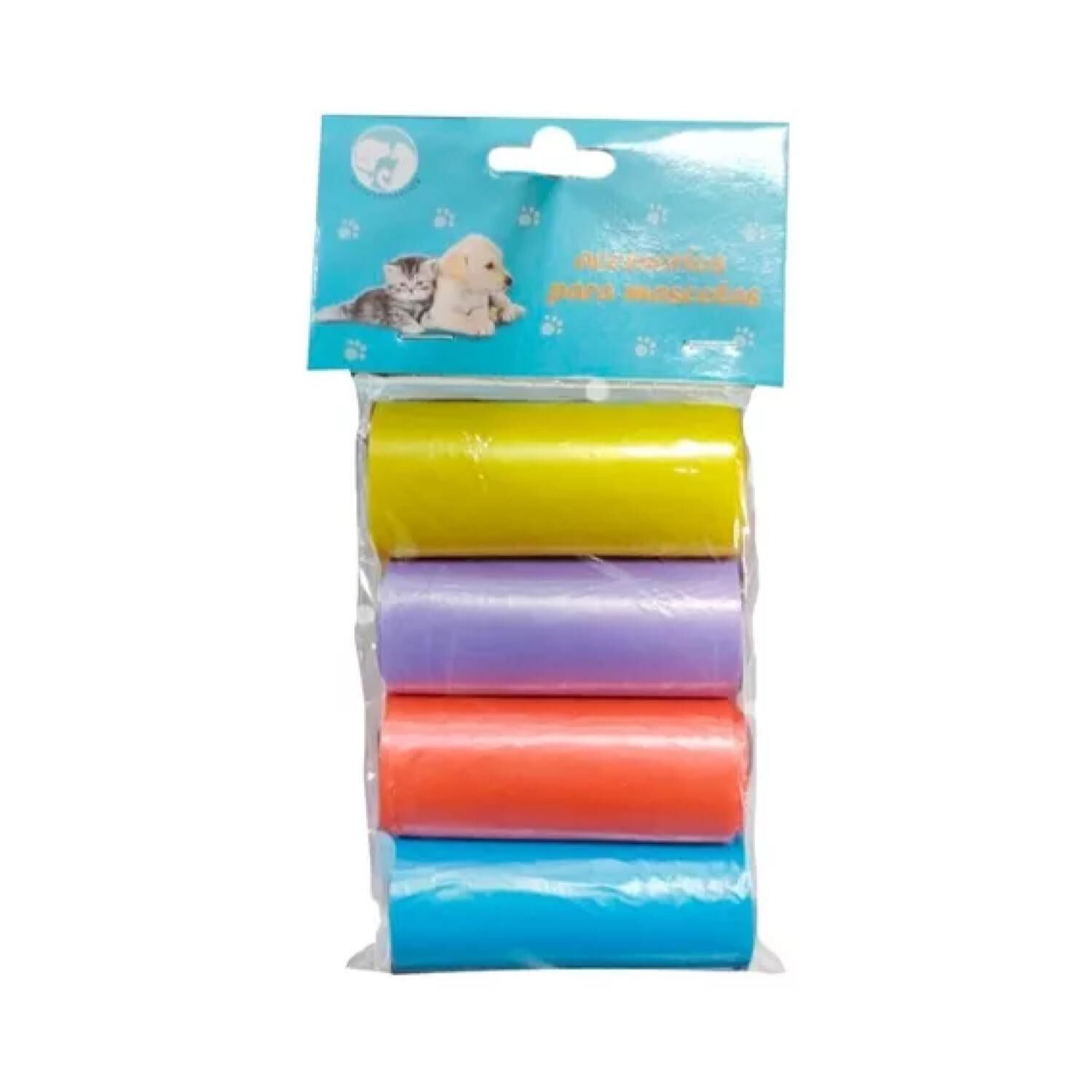 Kit 4 Bolsas Para Desechos De Mascotas Perros Y Gatos Colores image number 1.0