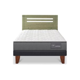 Cama Europea Cic Anatomic / 1.5 Plazas / Base Normal + Respaldo