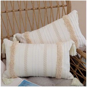 Pack De 02 Funda De Cojin Decorativa Dise&ntilde;o Boho 30x50 Cm Mod05