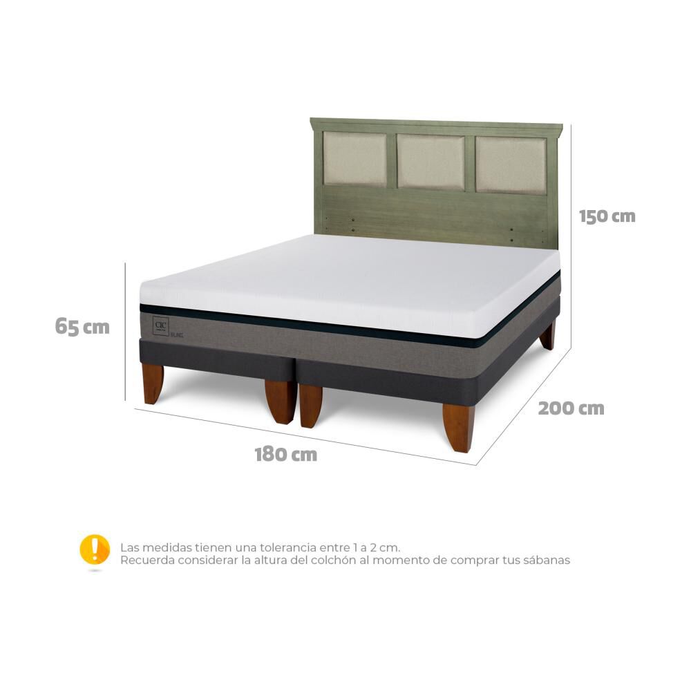 Cama Europea Cic Balance / King / Base Dividida + Respaldo image number 6.0