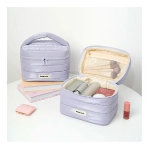 Neceser Acolchado De Algodón Para Maquillaje