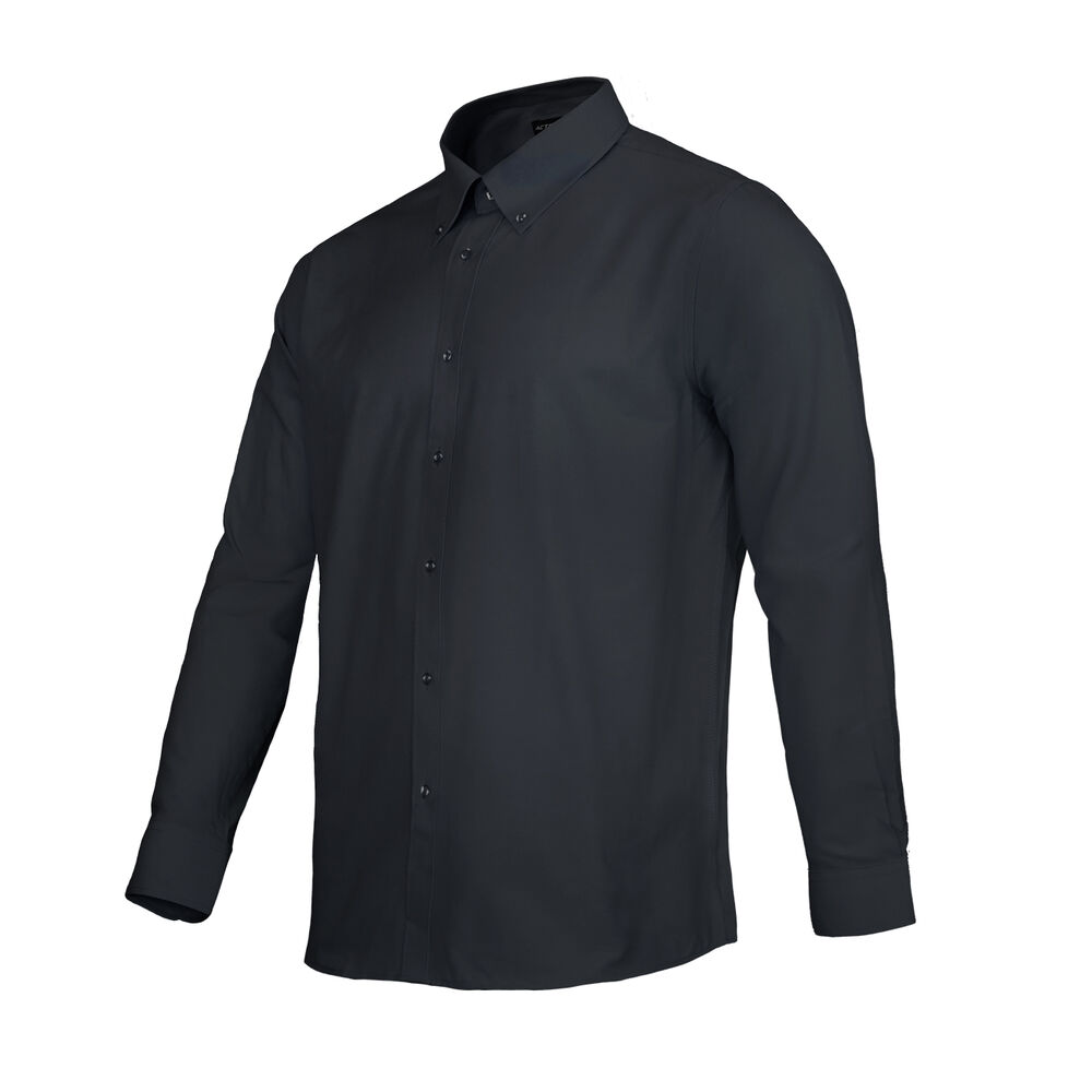 Camisa Trevira Negra Manga Larga Activex image number 1.0