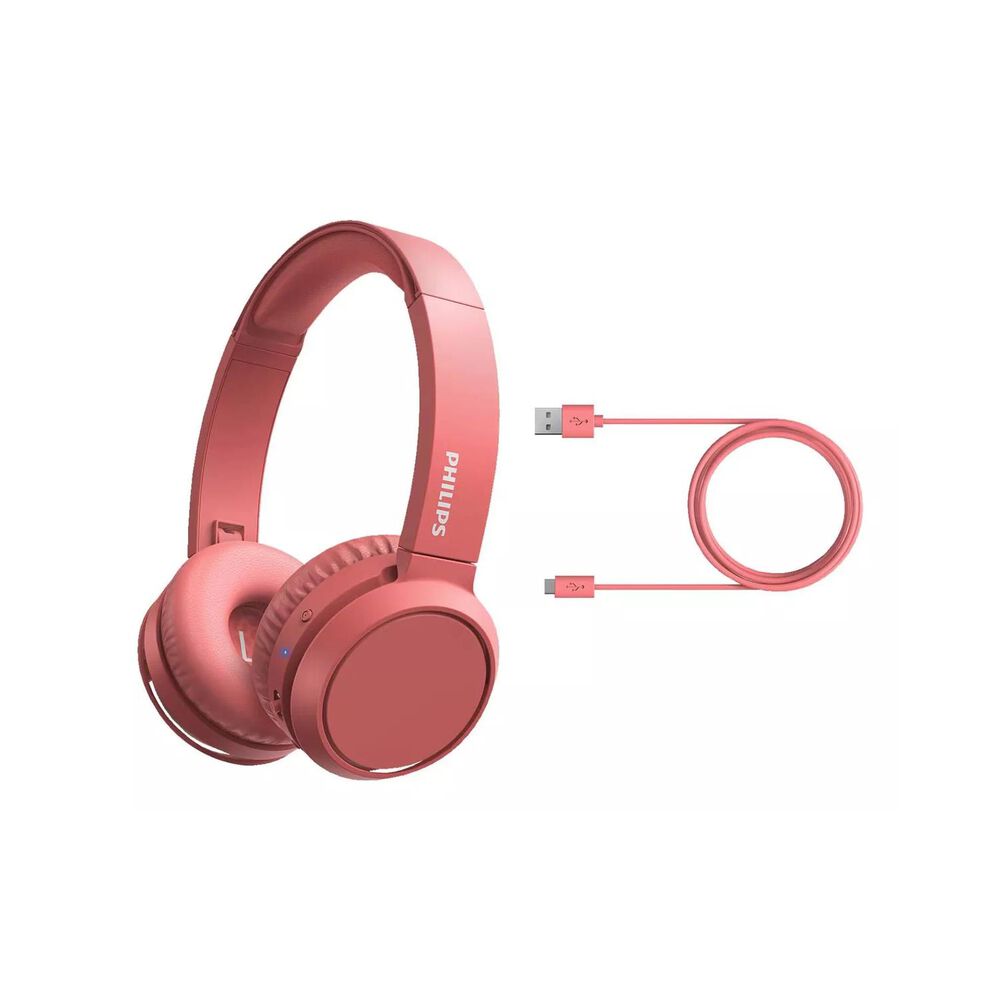 Audifonos Bluetooth Over Ear Rojo Bass Tah4205 image number 4.0