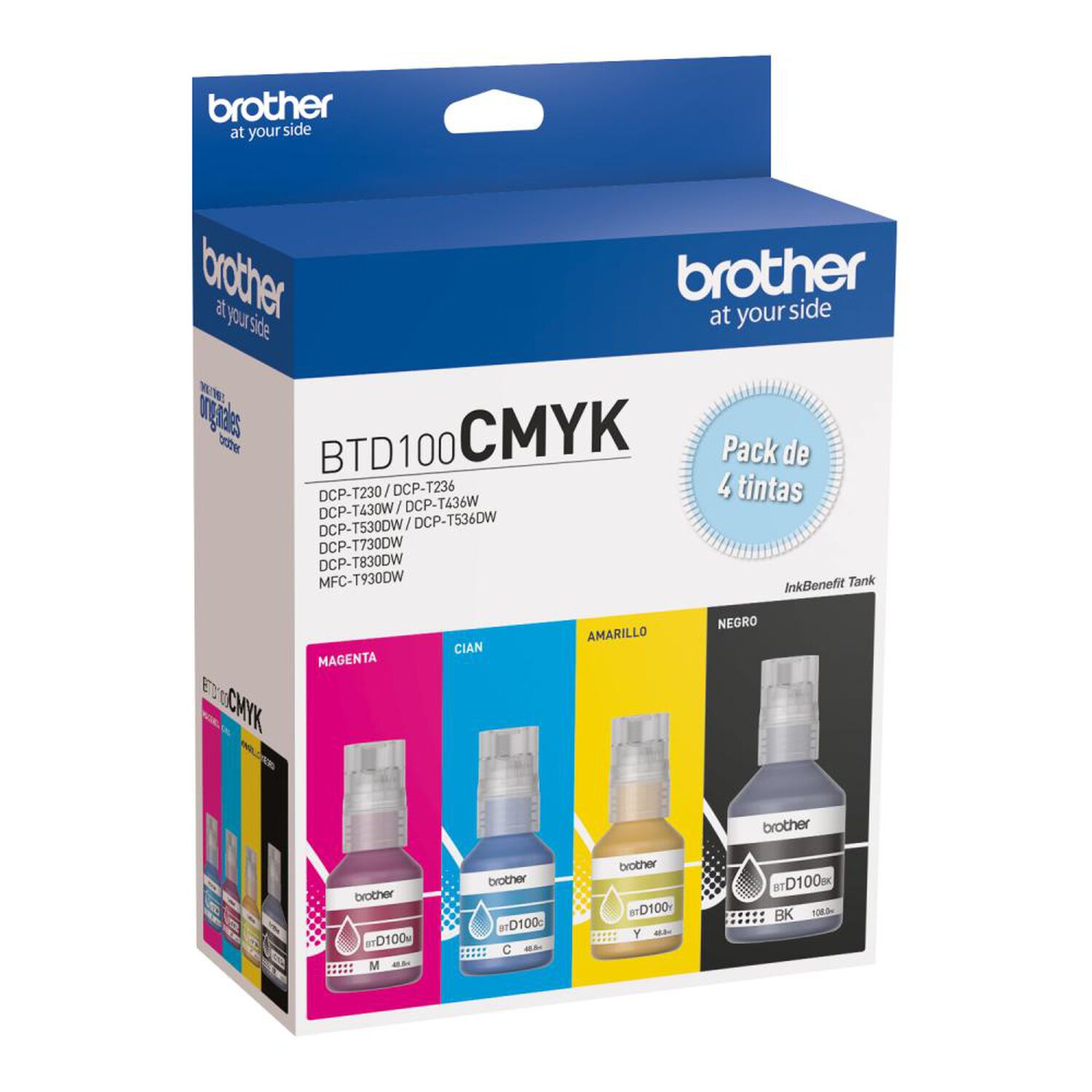 Pack Tinta Negras y Color Brother BTD100CMYK image number 3.0