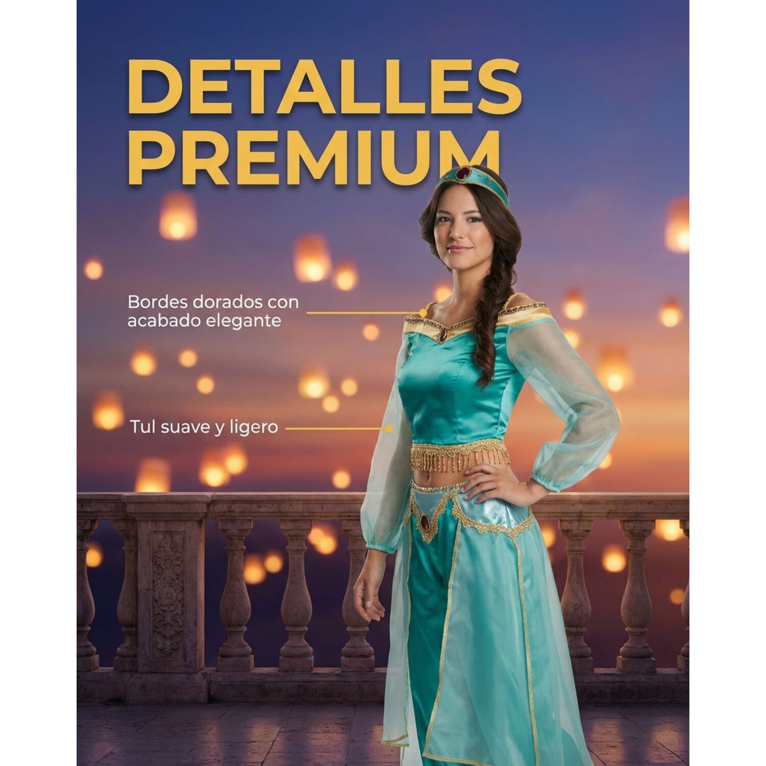 Disfraz Princesa Jasmine Jazmin Aladd&iacute;n Cosplay image number 16.0