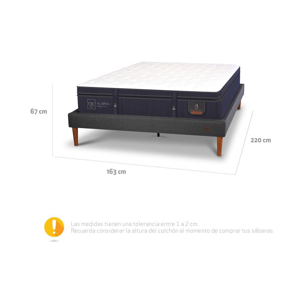Cama Europea Cic Super Premium / 2 Plazas / Base Normal image number 12.0