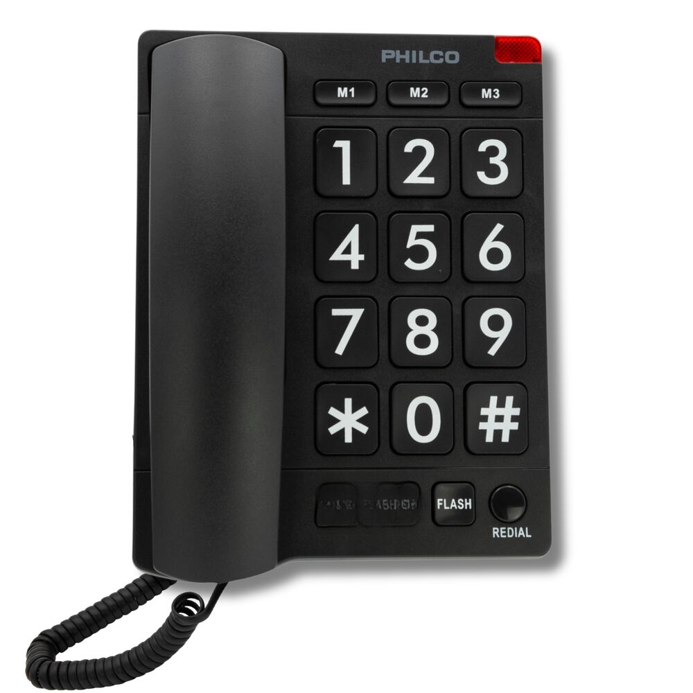 Telefono De Red Fija Adulto Mayor Con Números Grandes 170bk image number 0.0