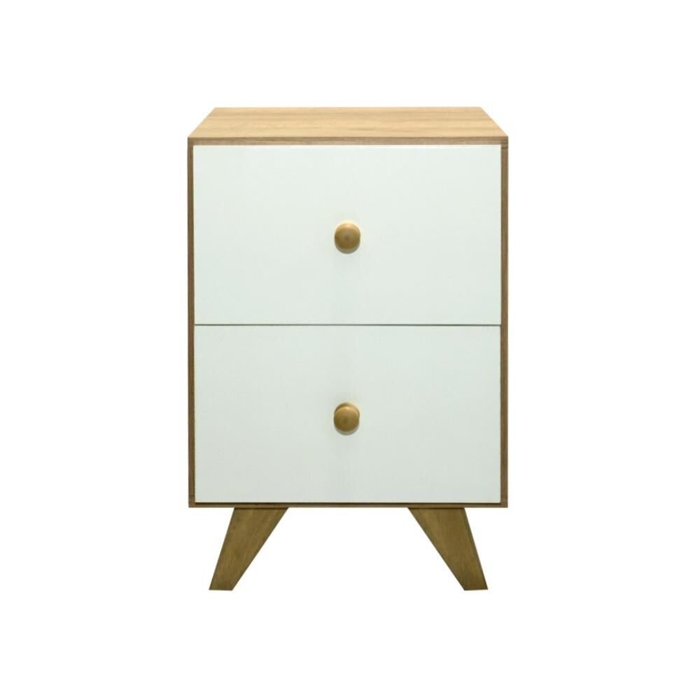 Velador Home Mobili Odda / 2 Cajones image number 0.0