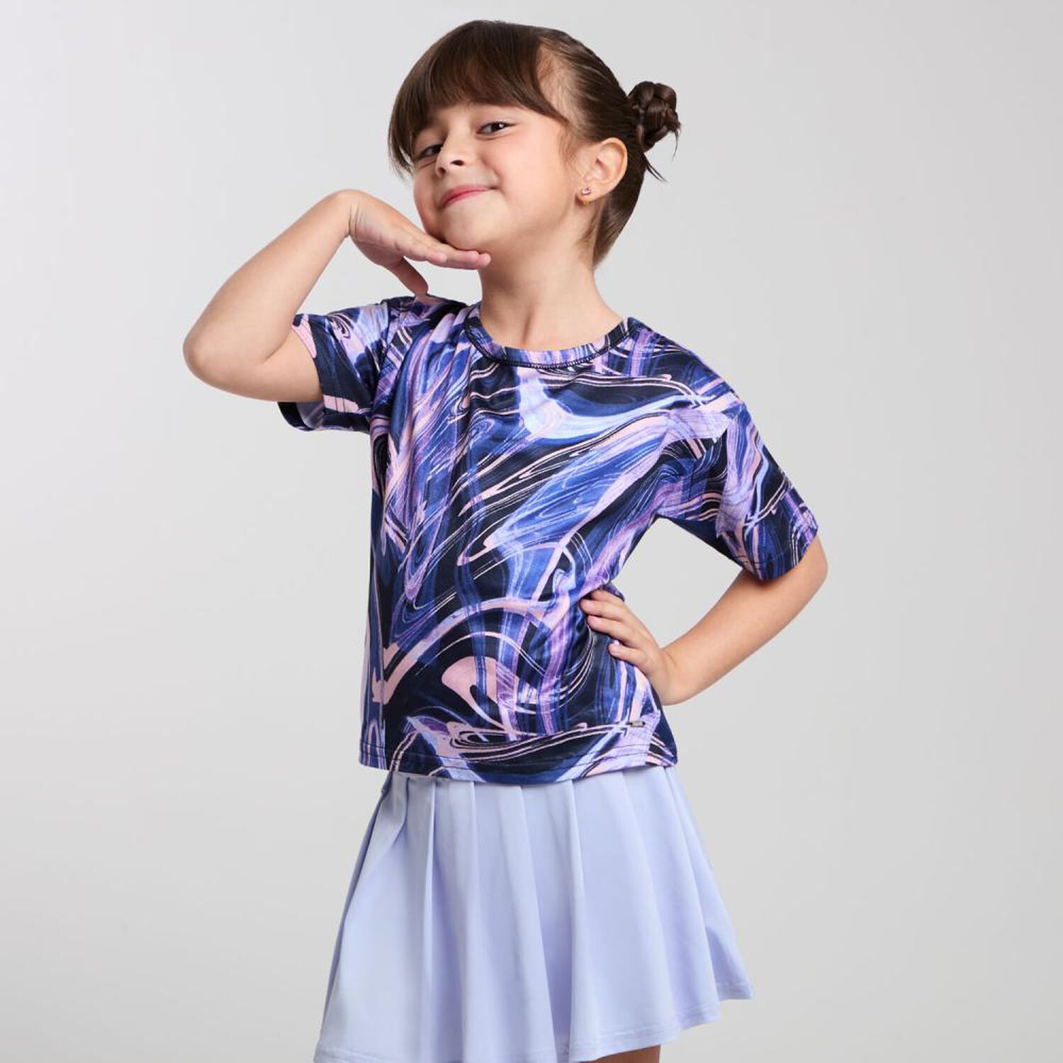 Polera Manga Corta Cuello Redondo Ni&ntilde;a Topsis image number 2.0