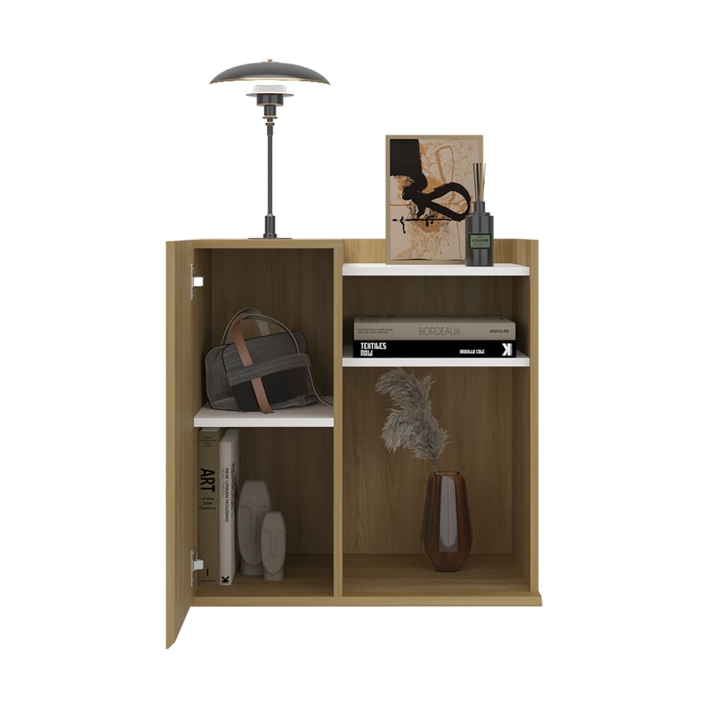 Velador Con 1 Puerta Fm 65x65x40 Cm Café Claro image number 1.0