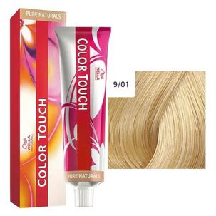 Tinte Para Cabello Wella Color Touch 9/01 Rubio Extra Claro Natural Ceniza 60ml
