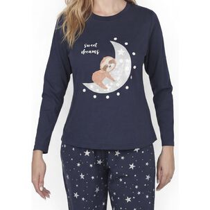 Pijama De Mujer Algod&oacute;n 60.1604m-azu