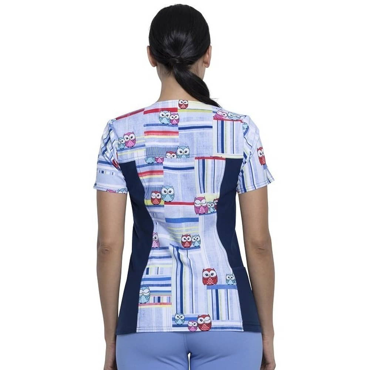 Polera Clinica Estampado Cherokee Azul | Enfermera image number 1.0