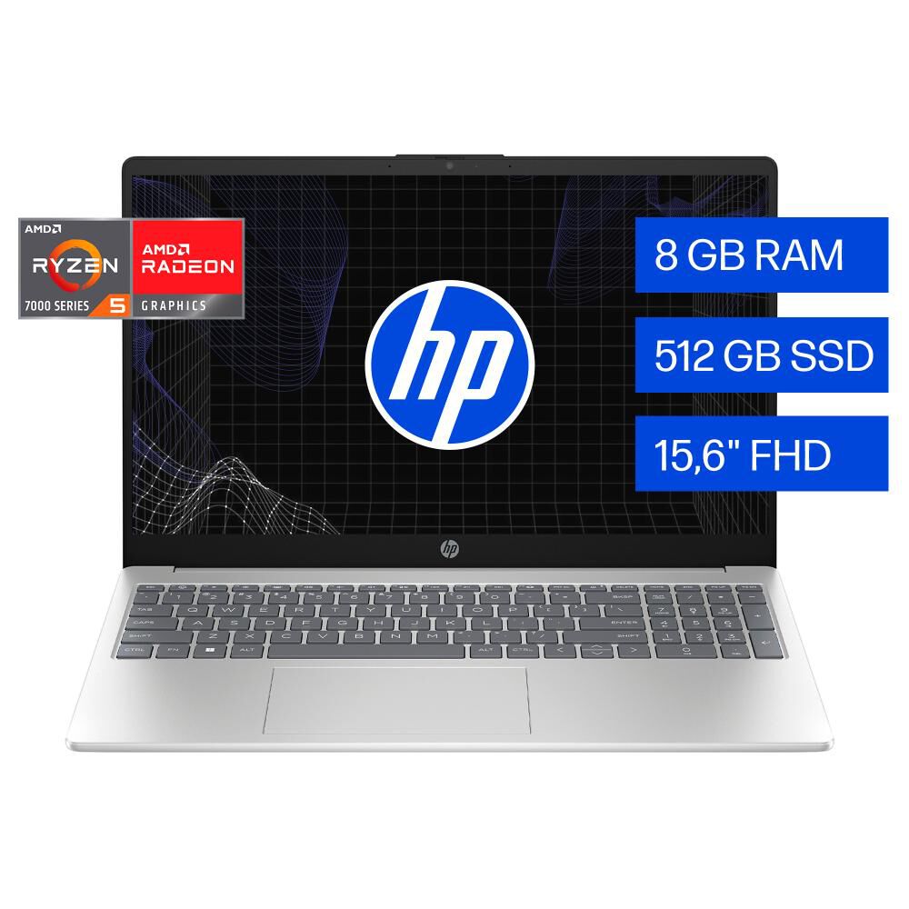 Notebook 15.6" HP 15-FC0252LA / AMD Ryzen 5 / 8 GB RAM / 512 GB SSD