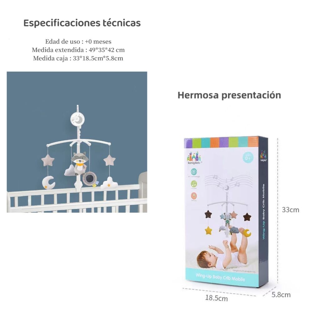Móvil Musical 360 Con Caja Lubabycas Osito image number 7.0