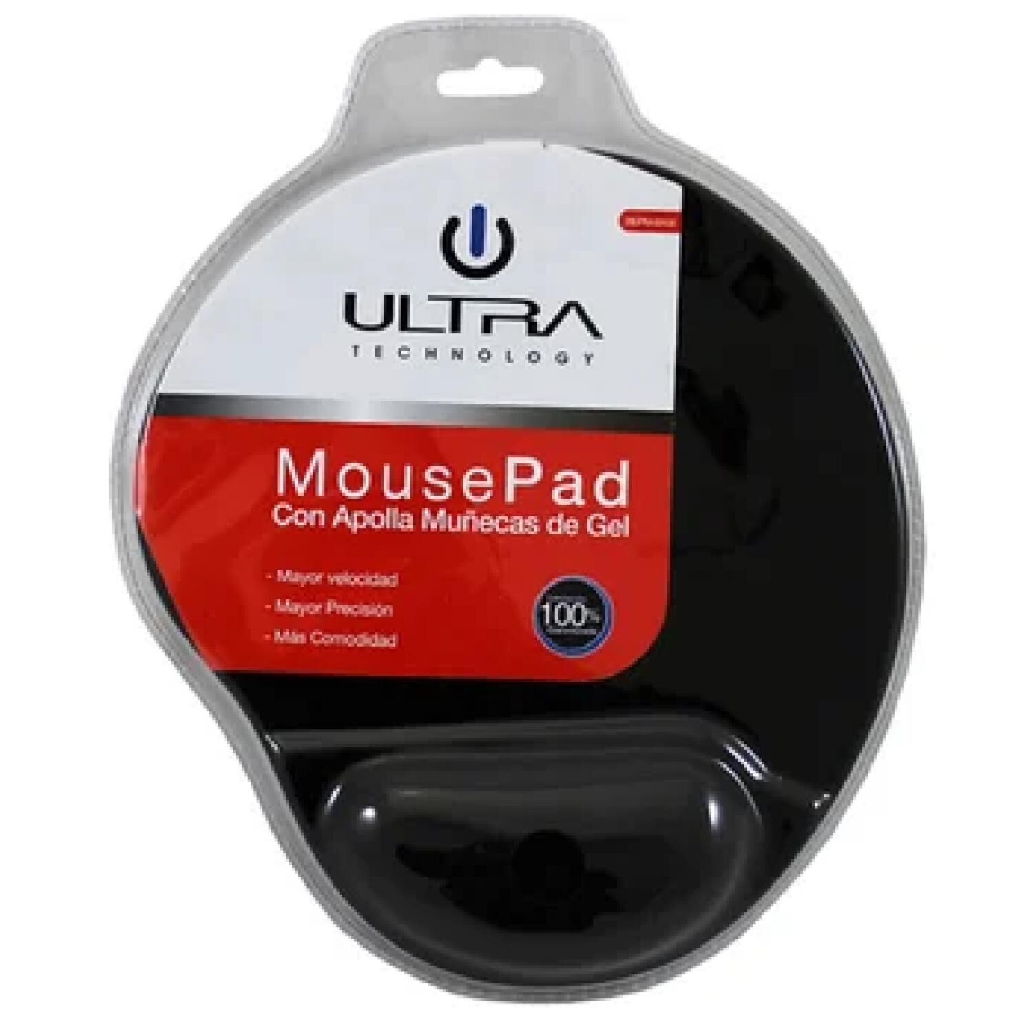 Mousepad Con Apoya Mu&ntilde;ecas De Gel Redondo Comodo Negro image number 2.0
