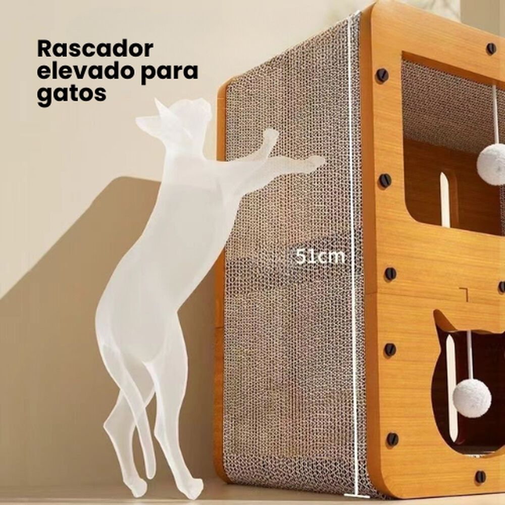 Estación De Juegos Para Gatos Cama Escondite image number 3.0