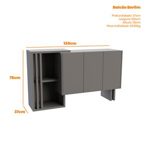 Buffet Lunel 130x78x37 Cm