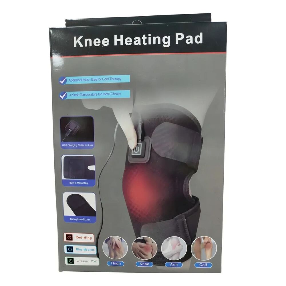 Rodillera Almohadilla Para Rodillas Termica Recargable Color Negro image number 3.0