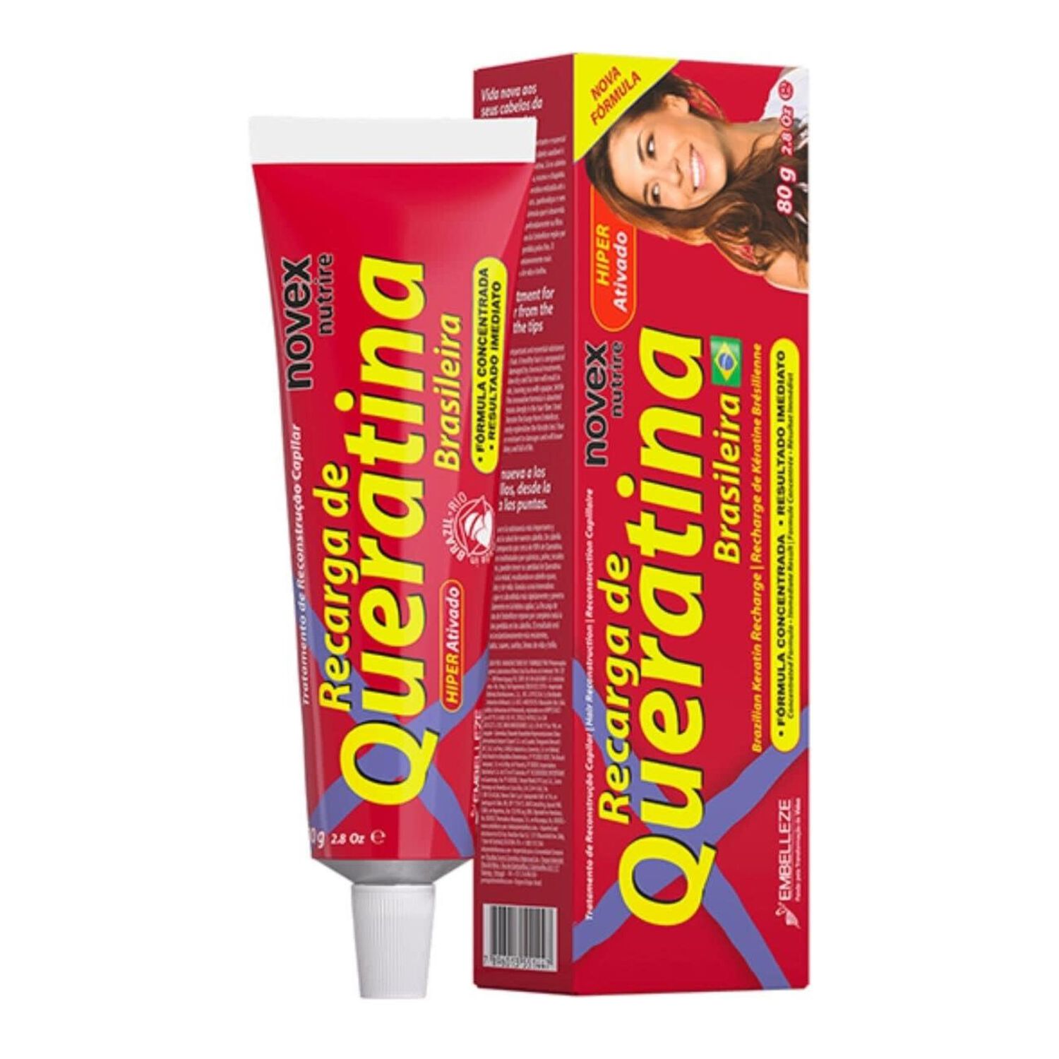 Tratamiento Intensivo Recarga De Queratina Brasile&ntilde;a 80g Novex image number 1.0