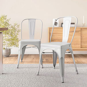 Pack De 4 Silla Metal Tolixblanco