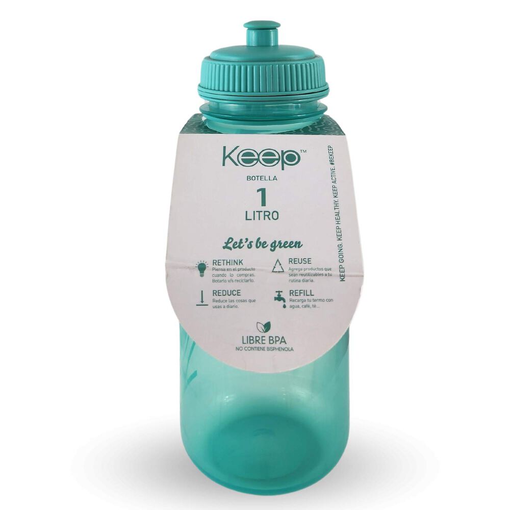Botella Keep 1 Litro Sport Gym Ejercicio Turquesa image number 1.0